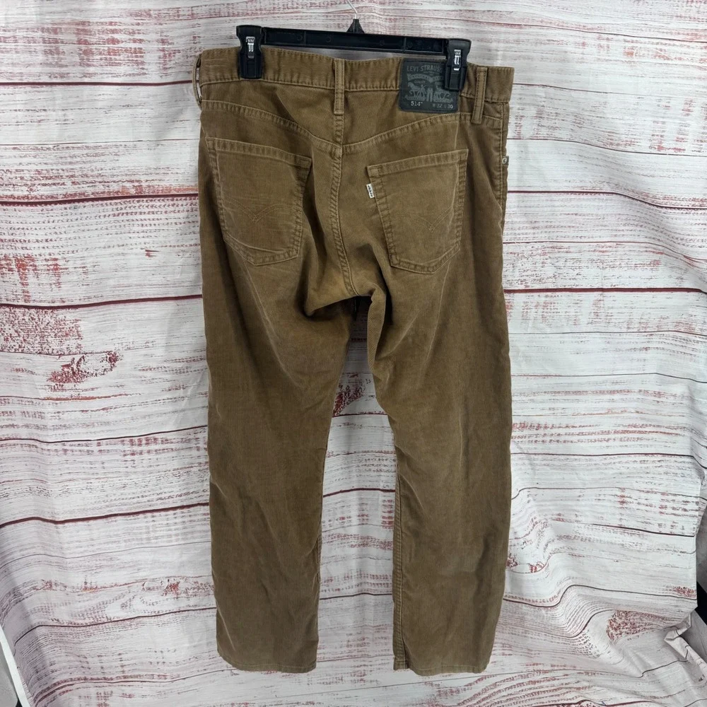 Levis 514 Corduroy Pants Mens 32x30 Straight Fit  Tan Brown  5-Pocket Trousers